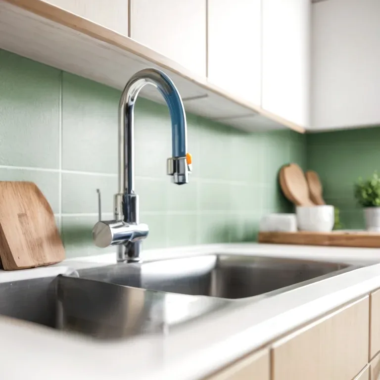 Técnico de plomería trabajando en una vivienda